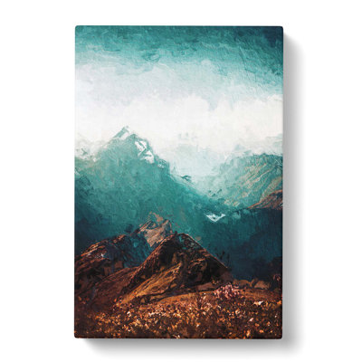 Mountains in Weissbad Switzerland - Wrapped Canvas