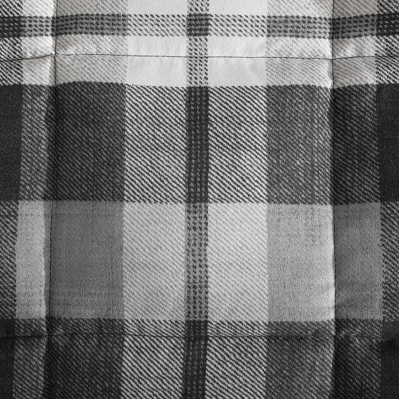 Ensemble d'édredon en suédine à motif écossais Nautica Crossview, Édredon pour grand lit + 2 taies décoratives