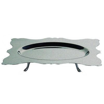 Plateau rectangulaire avec pieds Dolce Vita - 6 pièces - Acier inoxydable