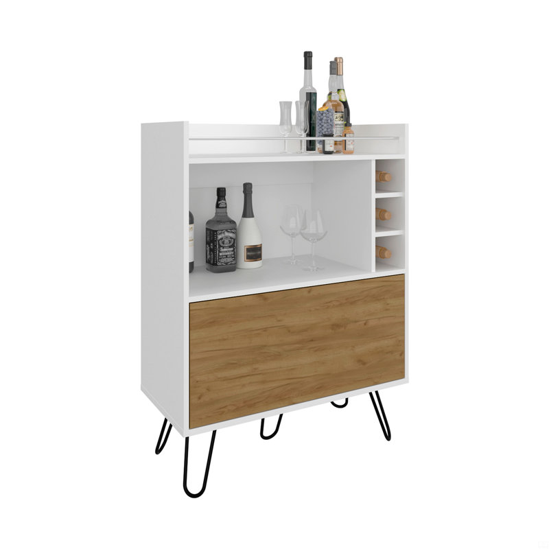 Bar, 1 porte, 4 tablettes