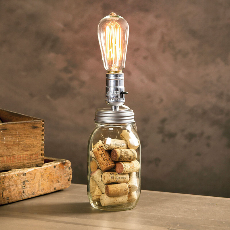 Silver Cleveland Vintage Lighting Silver Canning Jar Light Bulb Lamp Adapter