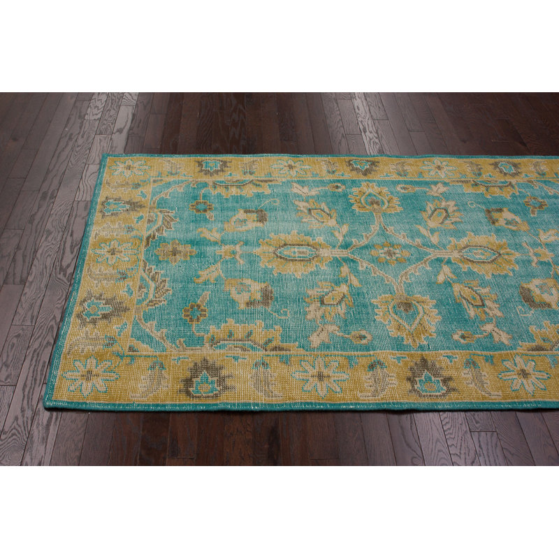 Tapis turquoise Kittredge, 5 pi x 8 pi