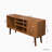 Cumi 62.9"W Mid-Century Modern TV Stand with Sliding Doors & Drawers, Entertainment Center TV Console Table with Rattan Doors-739452378