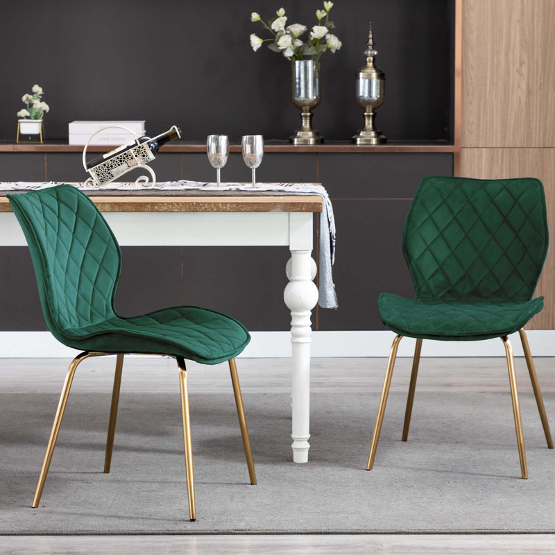 Schiavo upholstered chair, Dark Green