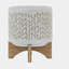 PLATEAU DE 8 po AVEC SUPPORT EN BOIS, BEIGE