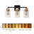 Nayomee Dimmable Black/Brass Rectangle Vanity Light-360895737