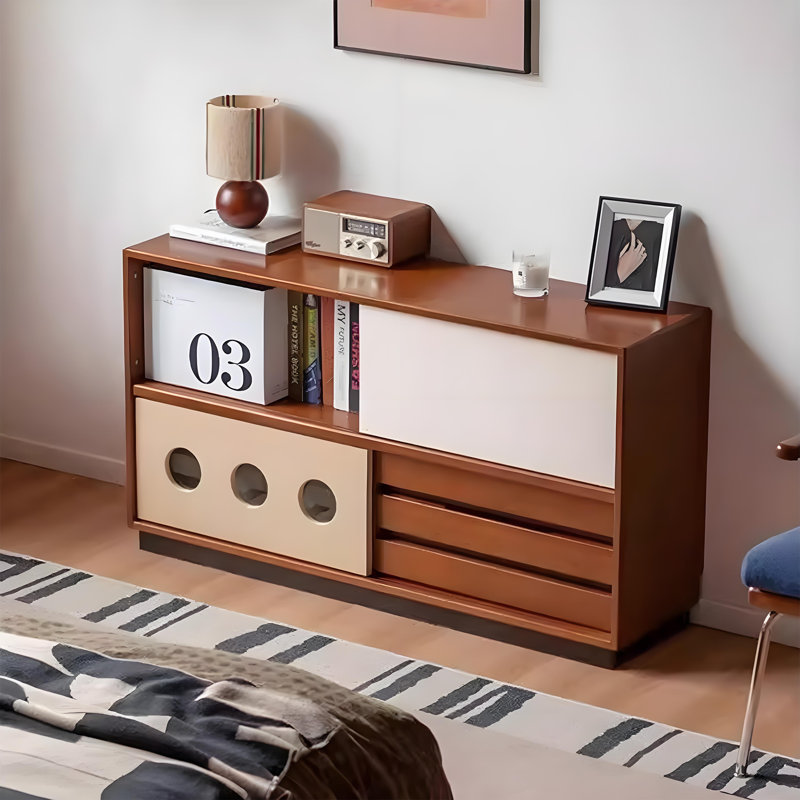 Buffet de couleur de plancher, Blanc / Brun