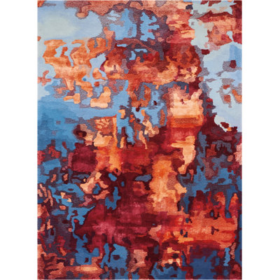Prismatic Viscose Abstract Indoor Rug