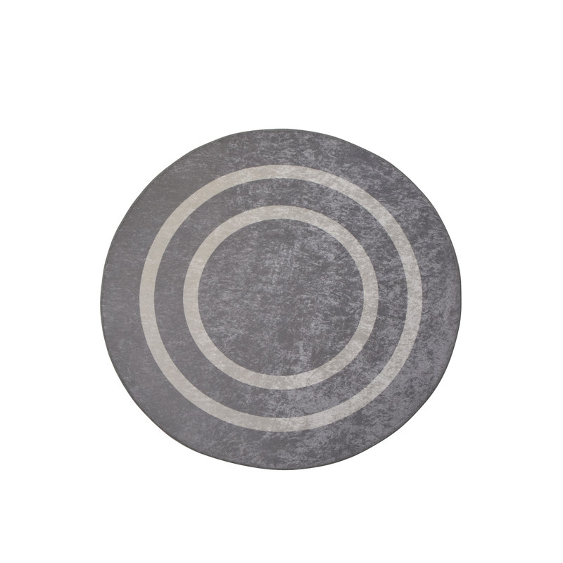 Antibacterial Round Carpet, 39.4 Inches Diameter, 100% Polyester, 0.2 Inches Pile Height | Non-Slip Underside, Machine Washable | Perfect for Living Room, Bedroom, and Playroom, Soft and Durable Design