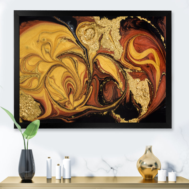 «Orange Orange», impression sur toile, H 16 po x l 32 po, Toile avec cadre de coin noir fermé