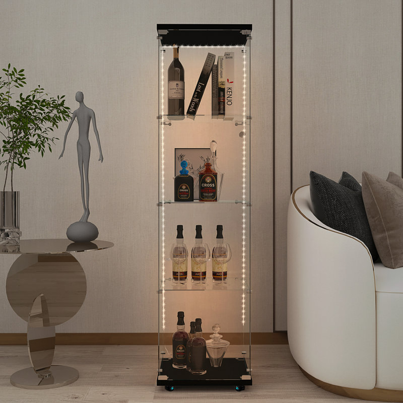 Vitrine en verre trempé, Noir