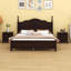 Ensemble de chambre à coucher en bois 3 pièces - Lit plateforme + 2 tables de chevet | Mobilier de chambre à coucher complet-358807301-358807300