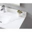 Plateau de meuble-lavabo de luxe en pierre frittée 43 x 22 avec lavabo en céramique et finition polie élégante de couleur or