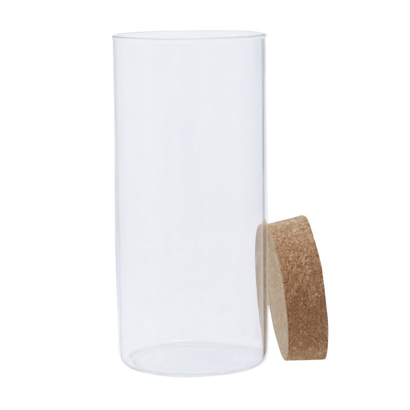 Glass Jar, 22cm H x 10cm W x 10cm D