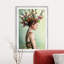 Woman Wearing a Colorful Floral Mohawk Framed