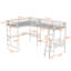 Lit mezzanine simple avec bureau intégré Beekman par Mason & Marbles