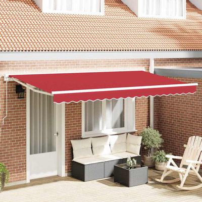 VidaXL 400cm W x 200cm D Fabric Cover Retractable Door / Window Awning
