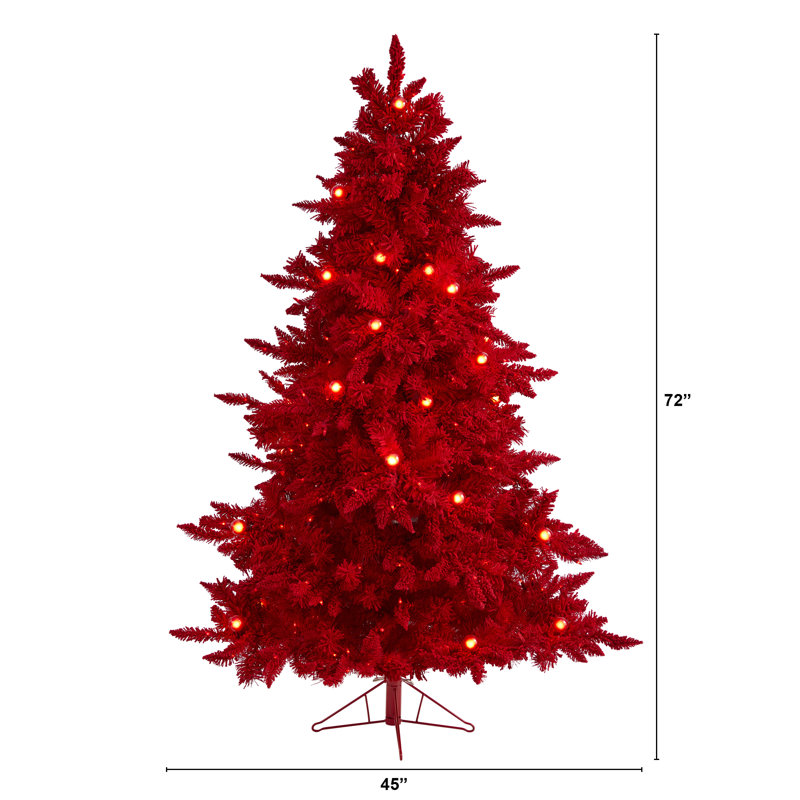 Lighted Artificial Christmas Tree, 6' H