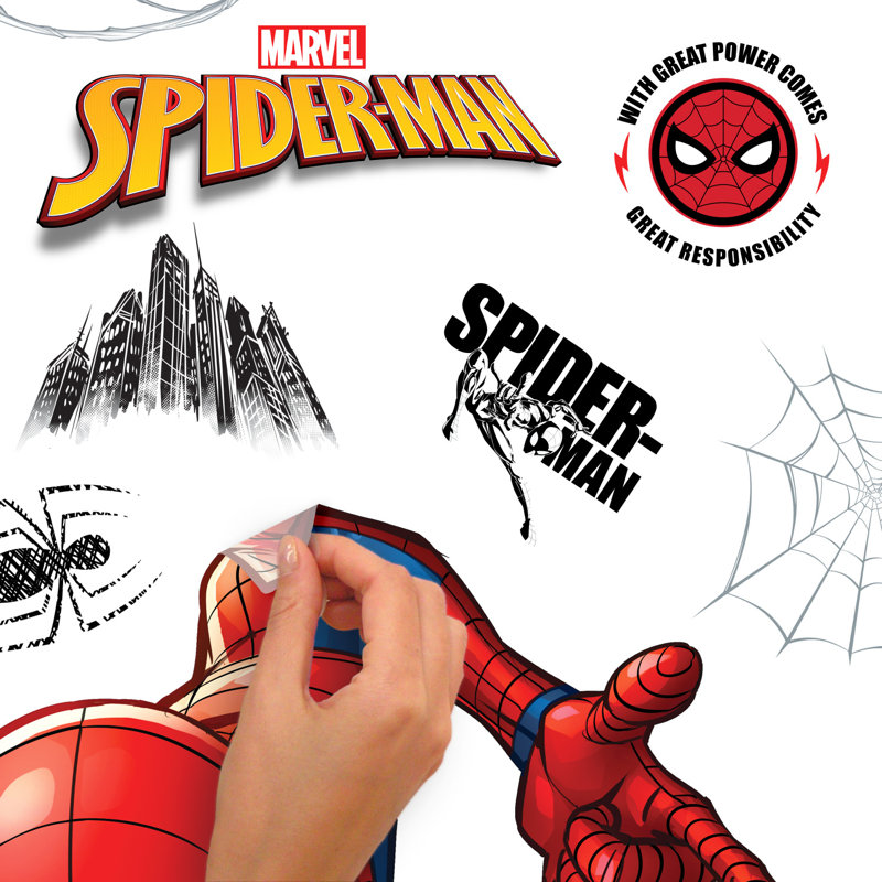Marvel Spider-Man Growth Chart Peel & Stick Wall Decal Set