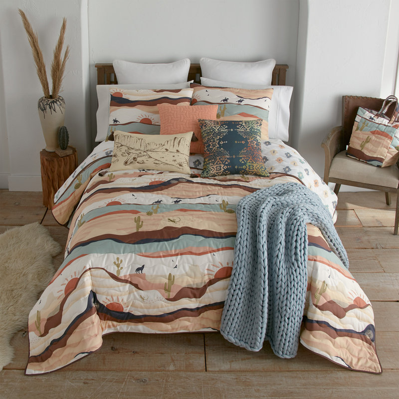 Ensemble de courtepointe Your Lifestyle par Donna Sharp Journey Southwest, Courtepointe grand + 2 couvre-oreillers standard
