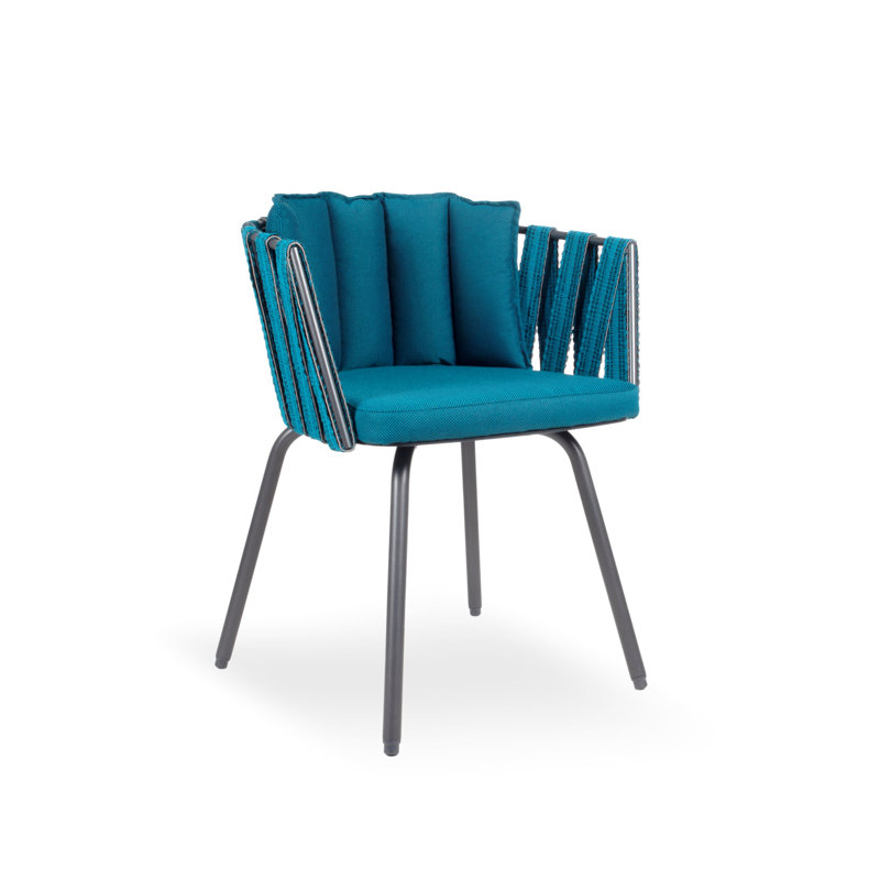 Anthea Chair, Ocean Cushion/Black Frame