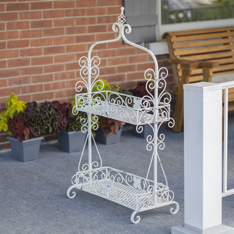 Support pour plante Dasmond, Blanc antique