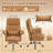 Faux Leather Executive Computer Chair Ergonomic Office Chair with footrest and Double-THick Padding Armrest-884373468