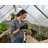 Palram - Canopia Hybrid 6' W x 10' D Walk-In Hobby Polycarbonate Aluminum Frame Greenhouse Kit with Roof Vent - Green-356792830-314629672
