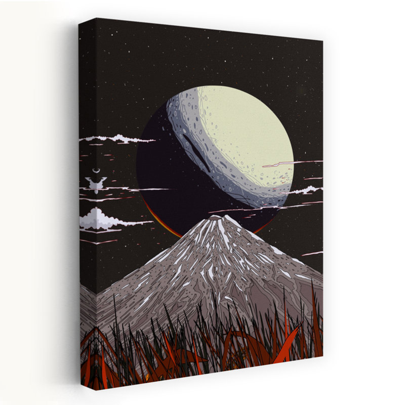 Contemporary Art Abstract Minimalist Traditional Landscape Nature Wall Art - Wrapped Canvas Print, 45.72 cm H x 30.48 cm W