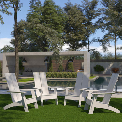 Chaises de style Adirondack intérieur / extérieur à double lattes Balasi