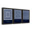 Indigo Tile IV - ensemble de 3 impressions sur toile encadrées-1875451992-1875451998
