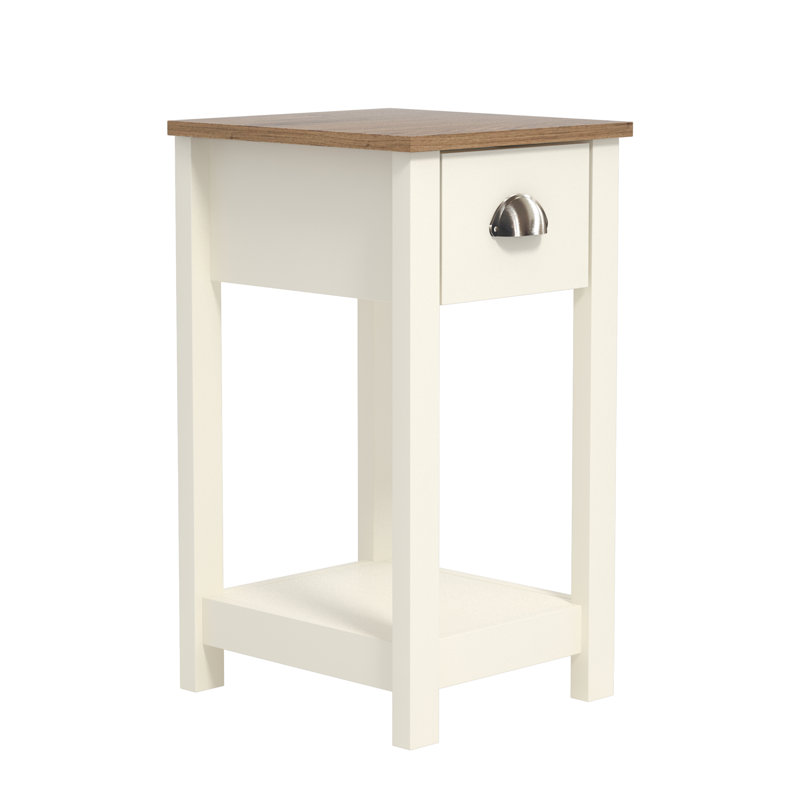 Aabas Bedside Table, Ivory