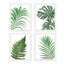 «Green Palm Leaf Forest Fern», ensemble de 4 impressions florales encadrées sur papier, 4 pièces-93012150-93012151