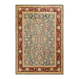 Keenan One-of-a-Kind Hand-Knotted New Age 6'1" x 9'1" Wool Area Rug in Beige