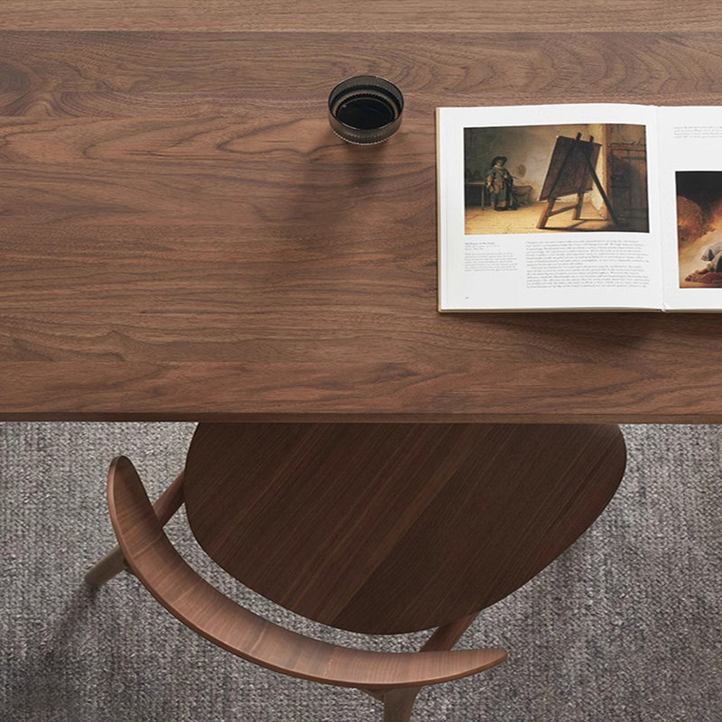 Solid wood dining table and chair set