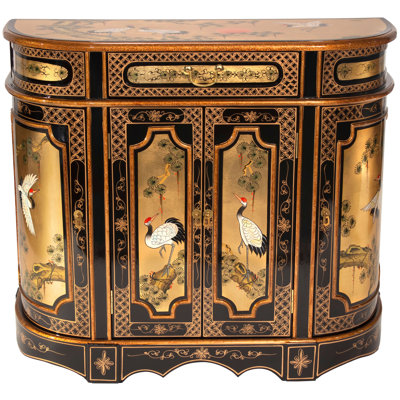 Gold Lacquer Cabinet - Cranes