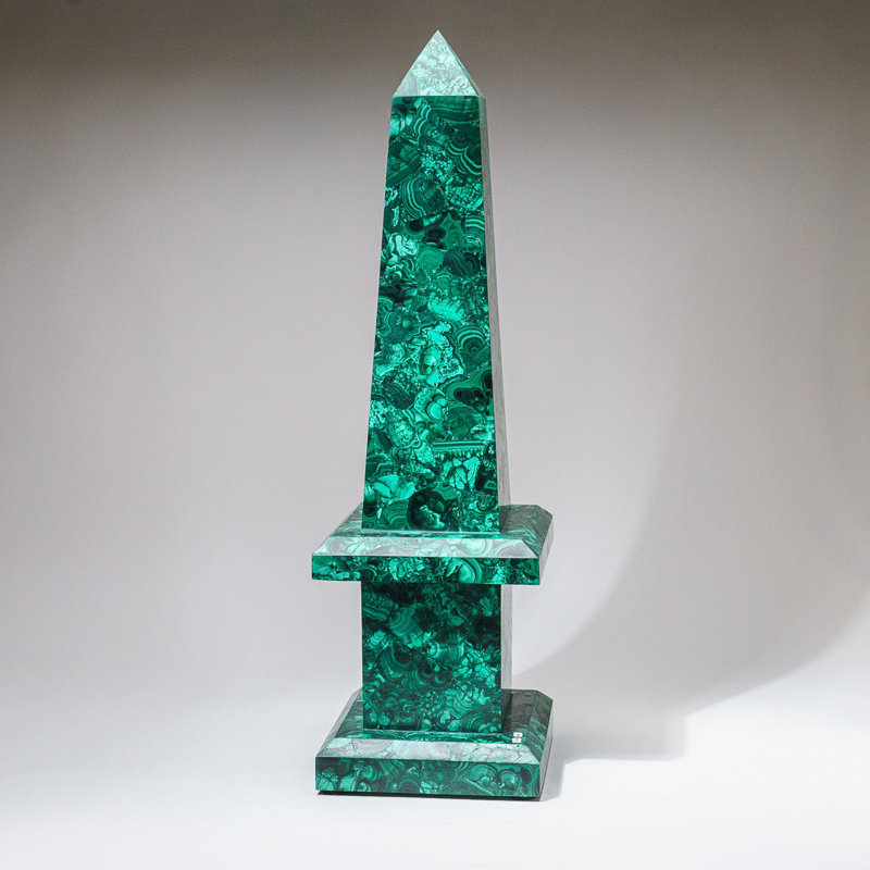 Large Genuine Polished Malachite Obelisk (16.5 Lbs), Emerald