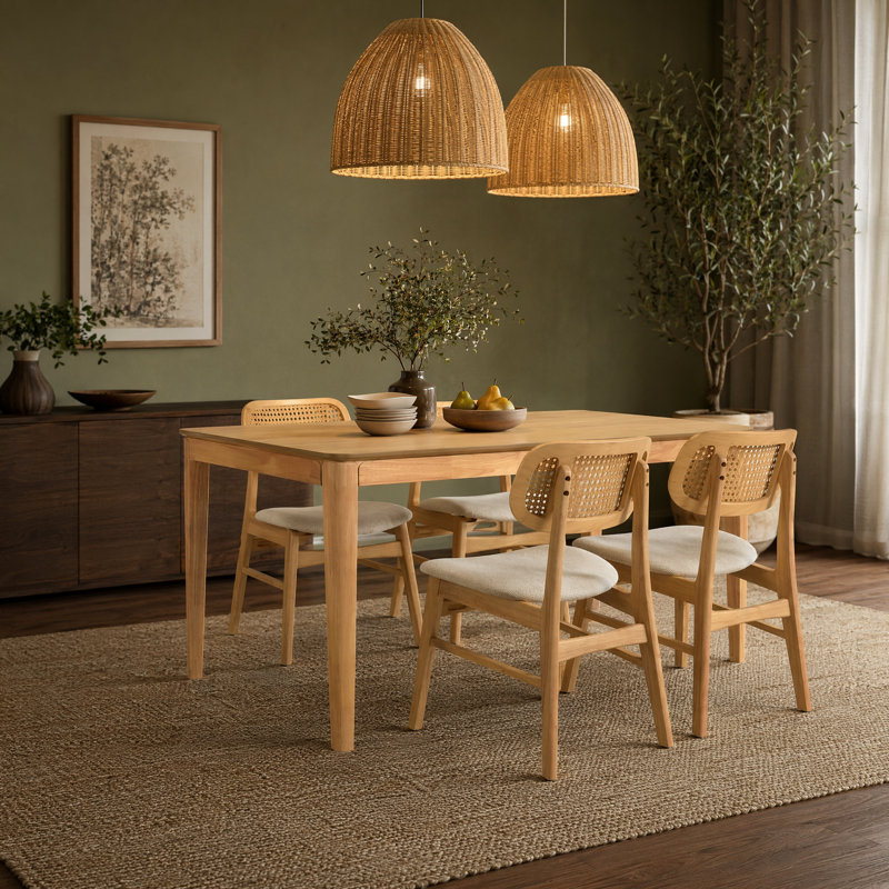 Ensemble de table de salle à manger 5 pièces Dunleavy Zenith Signature, 5 Pieces: Table, 4 Chairs, Oak, Beige/Oak