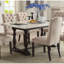 Ballycraigy Transitional Style Dining Chair , Side Chair (Set-2) In Beige Linen & Weathered Espresso