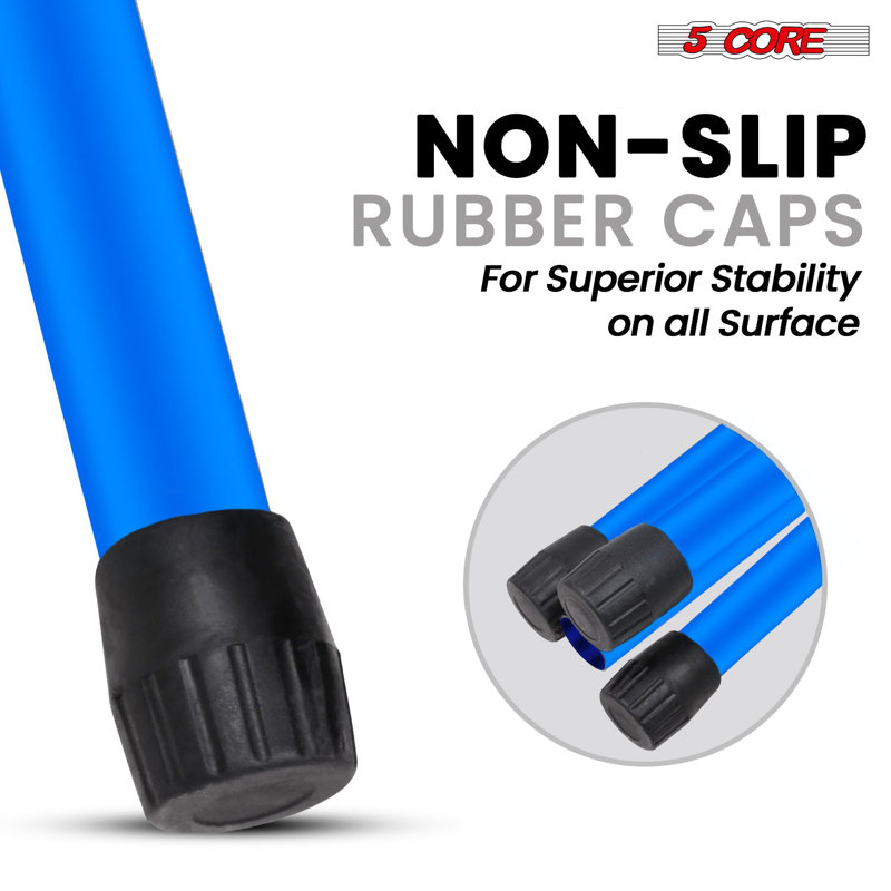Support de 5 haut-parleurs réglables pour trépied de sonorisation 31 à 54 po avec insert de 35 mm et 132 lb, Bleu ciel