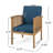 Outdoor Wood Club Chairs Pair - Comfortable And Practical Stylish Seating-120996038-120996040