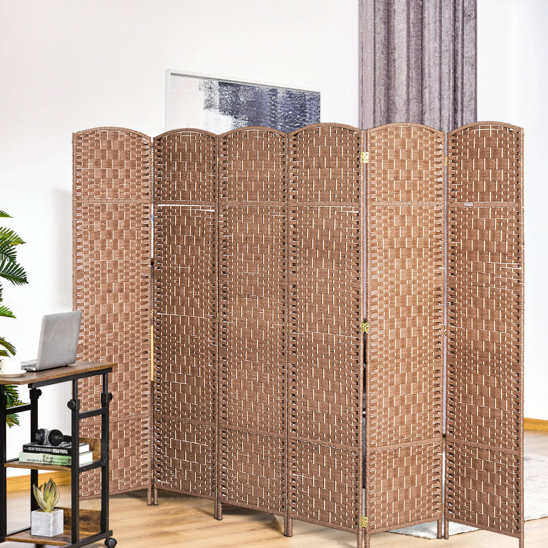 Paravent de 6 pi de hauteur - tissage naturel, élégant écran 6, paravent pliable et polyvalent, cloison élégante, configuration ciblée