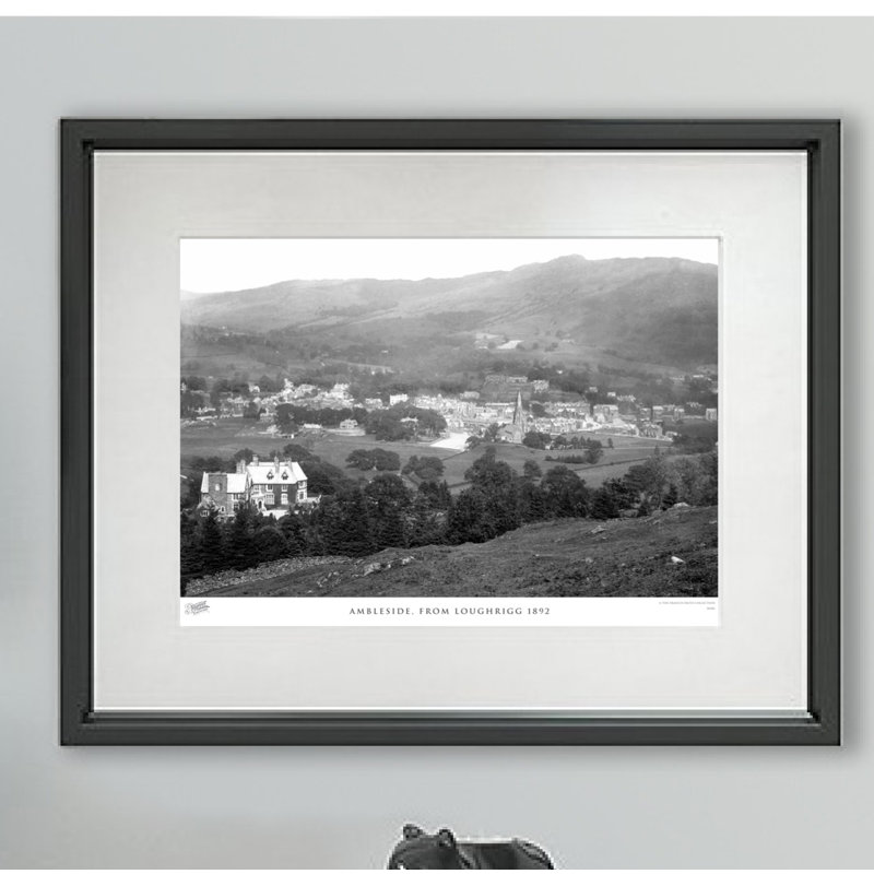 Ambleside, From Loughrigg 1892 by Francis Frith - Single Picture Frame Print, 28cm H x 36cm W x 2.3cm D
