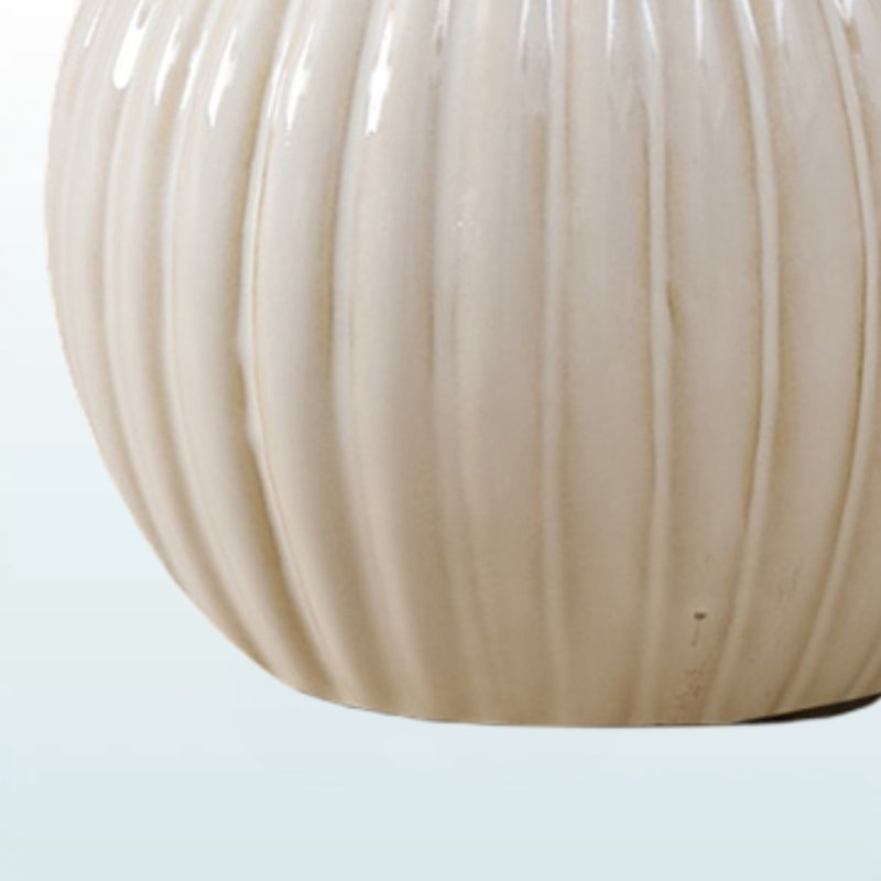 Dexton Ceramic Table Lamp in Beige and Ivory Shade, 16.81'' H X 9.28'' W X 9.28'' D
