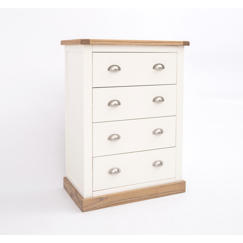 70cm W 4 - Drawer Chest of Drawers, Waxed Oak