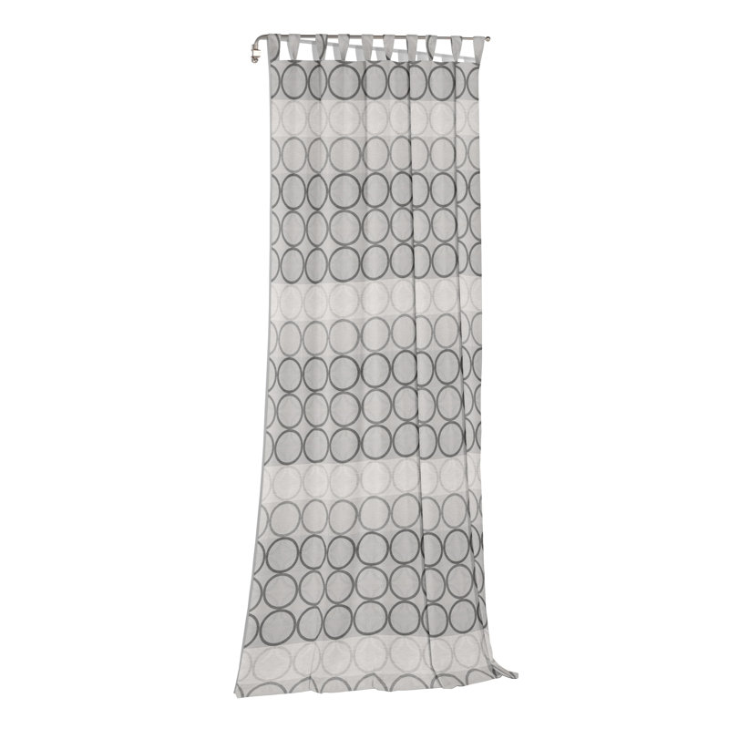 Deguzman Room Darkening Curtain Single Panel, 255cm H x 132cm W, Dark grey/Grey