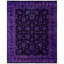 Overdyed Hand-Knotted Wool Modern-Contemporary Purple Area Rug 8' 2" x 10' 3"