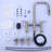 3 Holes Brass Double Handle Bridge Kitchen Faucet With 2-Mode Pull Down Sprayer And Supply Lines-117442762