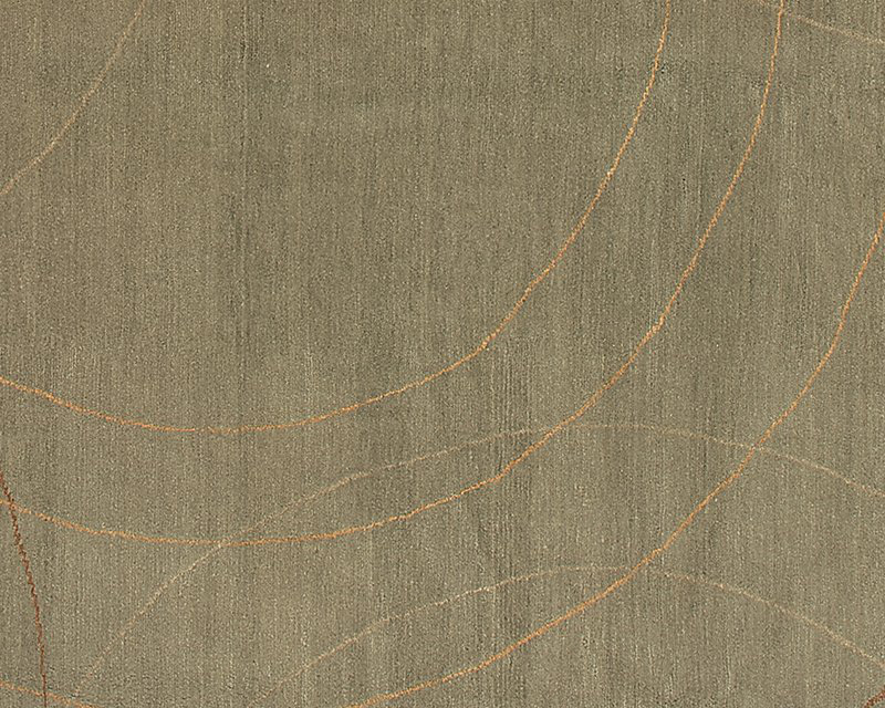 Cirque Geometric Area Rug in Gold/Green, Rectangle 3' x 5'
