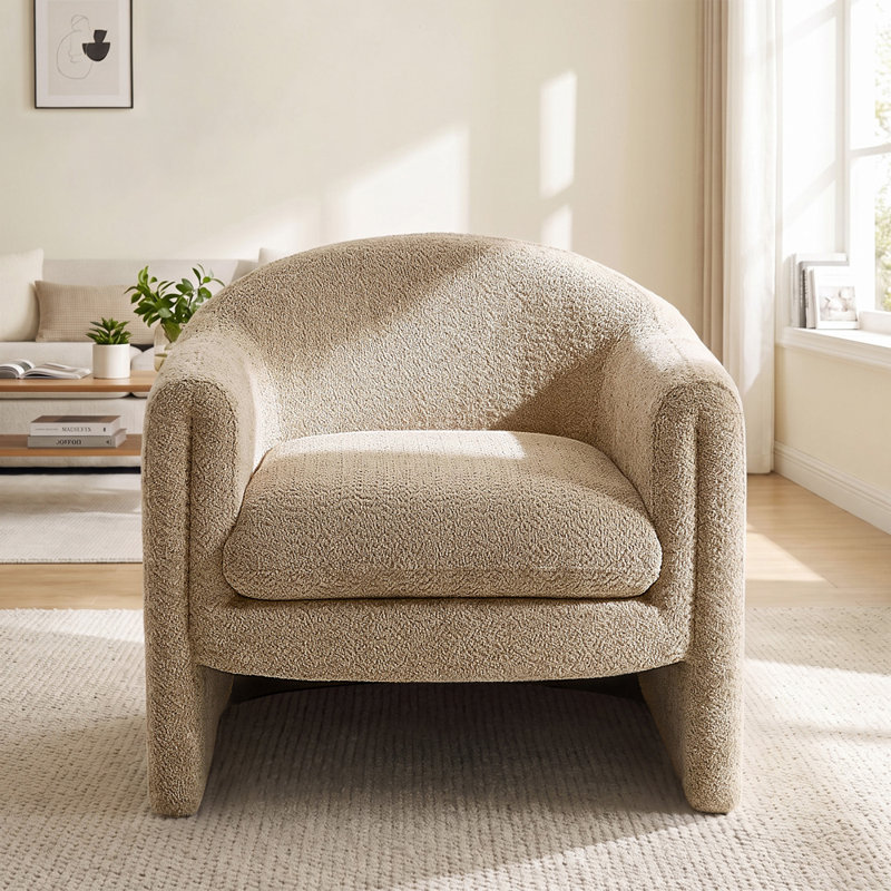 Fauteuil d'appoint 31,2 po Sephine, Bouclette chameau